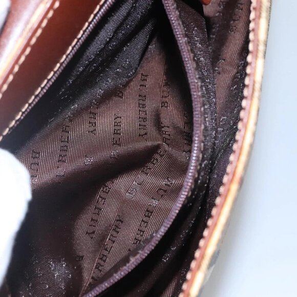 BURBERRY Nova Check Shoulder Bag PVC Leather Beige - Picture 15 of 16